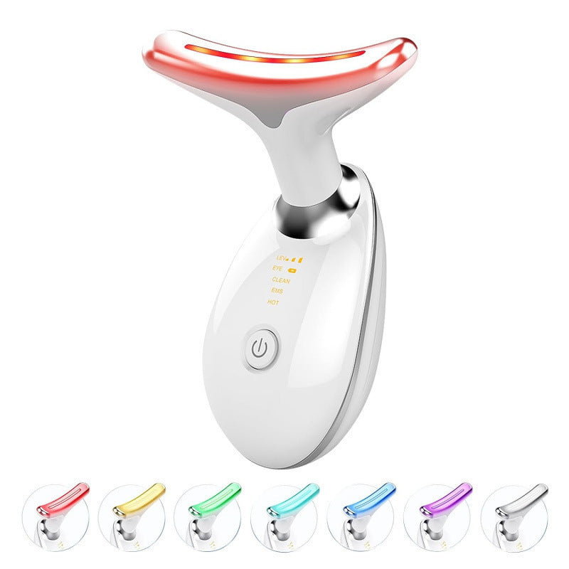 eprolo V-shaped neck massager beauty device with 7-color light therapy for face slimming