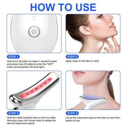 eprolo V-shaped neck massager and face slimming beauty device with 7-color light therapy
